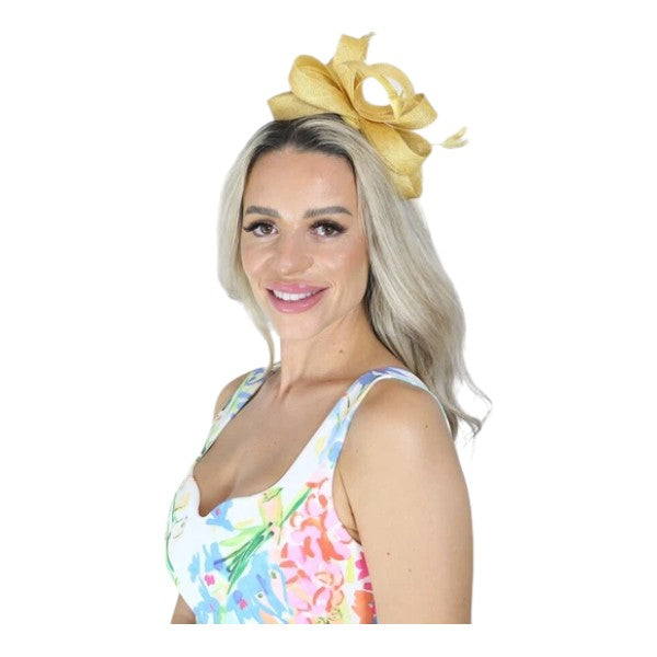 Elegant Looped Wedding Fascinator Clip/Headband Hat Ladies Day Races Royal Ascot UK