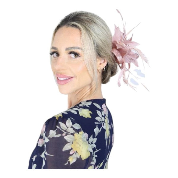 Elegant Small Flower Feathers Fascinator Hair Clip/Pin Ladies Day Wedding Party Prom Races Royal Ascot