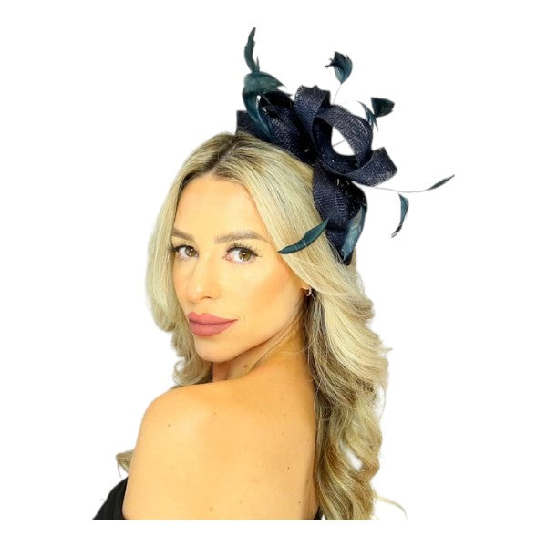 Elegant Looped Wedding Fascinator Clip/Headband Hat Ladies Day Races Royal Ascot UK