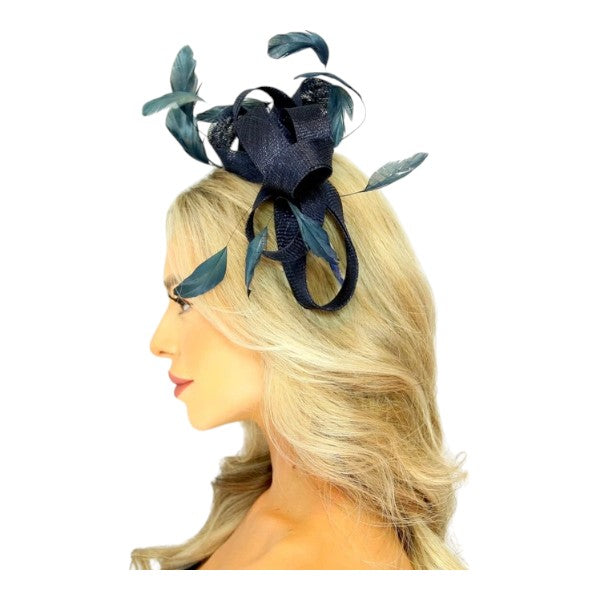 Elegant Looped Wedding Fascinator Clip/Headband Hat Ladies Day Races Royal Ascot UK