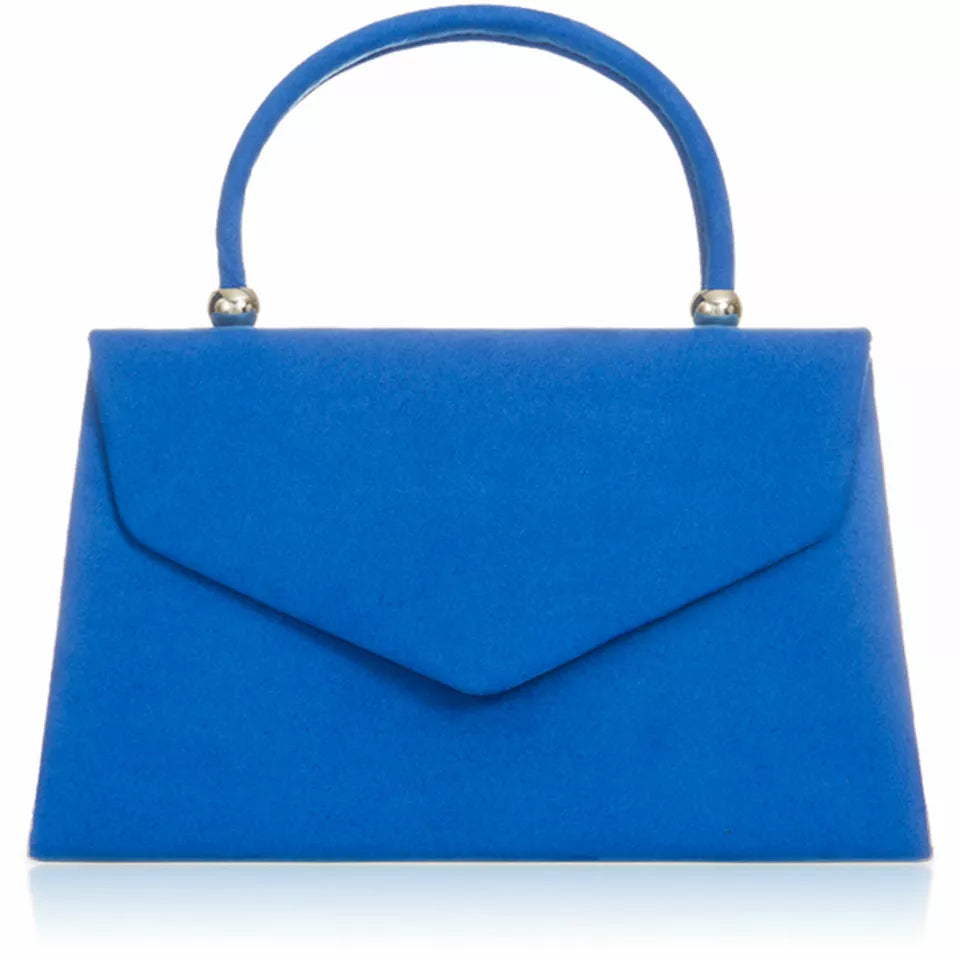 Faux Suede Clutch Bag Grab Top Handle Evening Party Handbag For Women