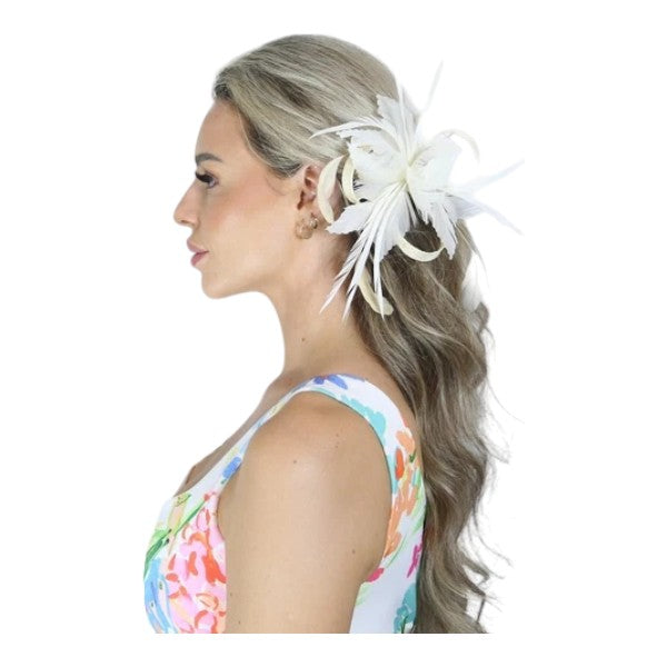 Elegant Small Flower Feathers Fascinator Hair Clip/Pin Ladies Day Wedding Party Prom Races Royal Ascot