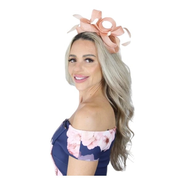 Elegant Looped Wedding Fascinator Clip/Headband Hat Ladies Day Races Royal Ascot UK