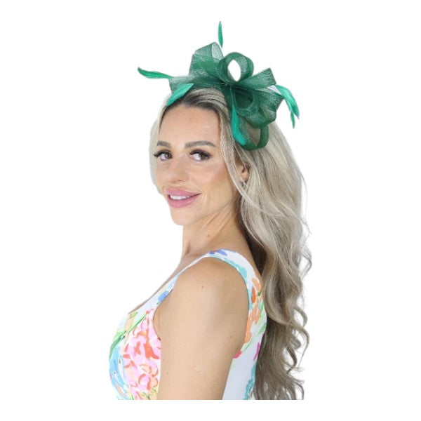 Womens Feather Looped Headband & Clip Fascinator Alice Band Ladies Day Wedding Royal Ascot