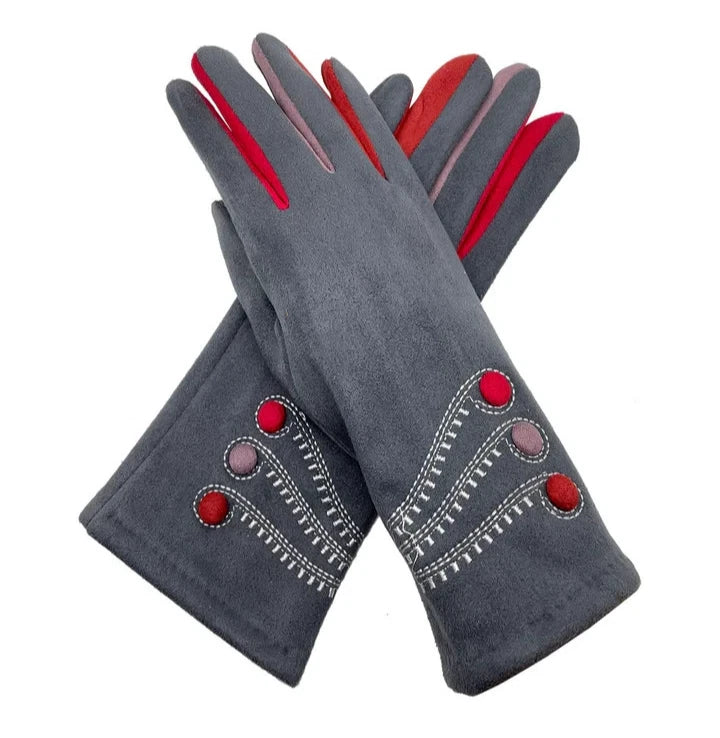 Women Fleece Lined Cosy Colourful Fashion Gloves Ladies Winter Warm Gloves Touch Screen