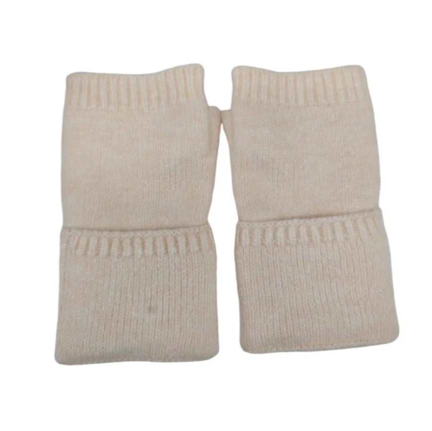 Women Cashmere Blend Soft Warm Gloves Ladies/Girls Winter Fingerless Knit Gloves