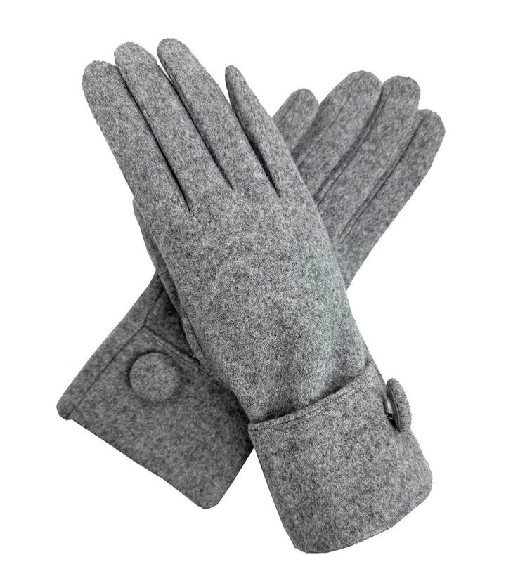 Women Winter Fashion Gloves Fleece Warm Comfy Soft Thermal Lined Button Touch Screen