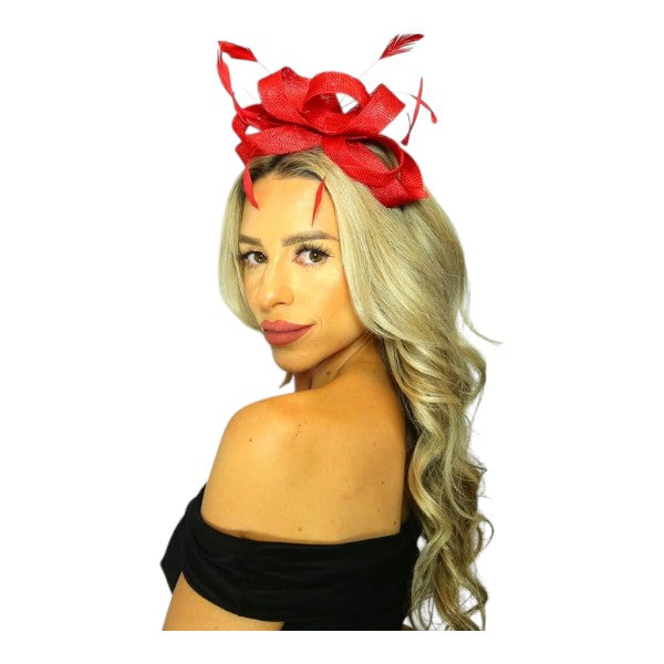 Elegant Looped Wedding Fascinator Clip/Headband Hat Ladies Day Races Royal Ascot UK