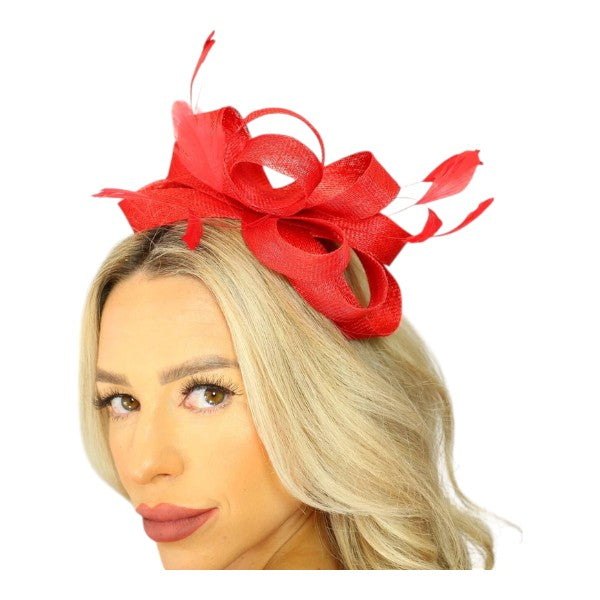 Elegant Looped Wedding Fascinator Clip/Headband Hat Ladies Day Races Royal Ascot UK