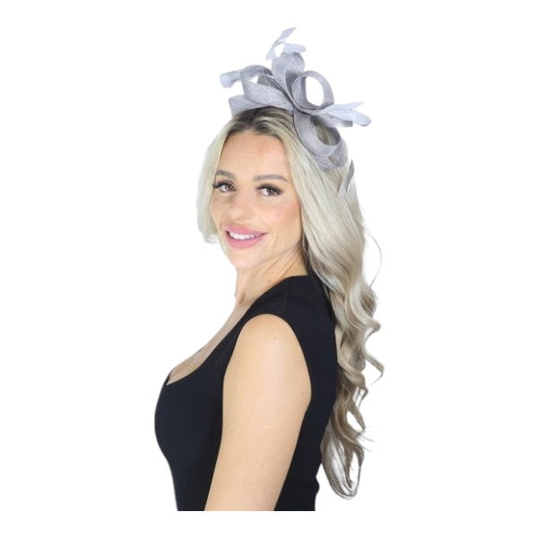 Elegant Looped Wedding Fascinator Clip/Headband Hat Ladies Day Races Royal Ascot UK
