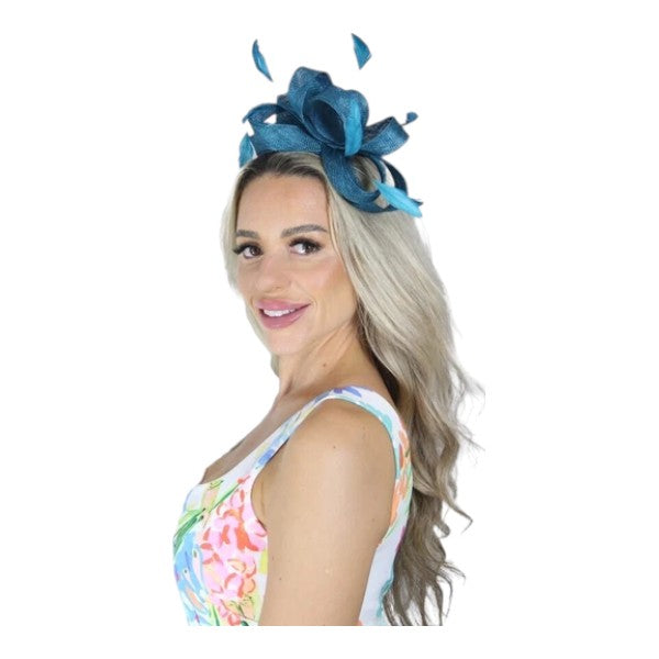 Elegant Looped Wedding Fascinator Clip/Headband Hat Ladies Day Races Royal Ascot UK