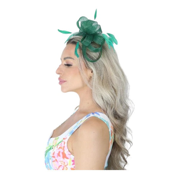 Womens Feather Looped Headband & Clip Fascinator Alice Band Ladies Day Wedding Royal Ascot