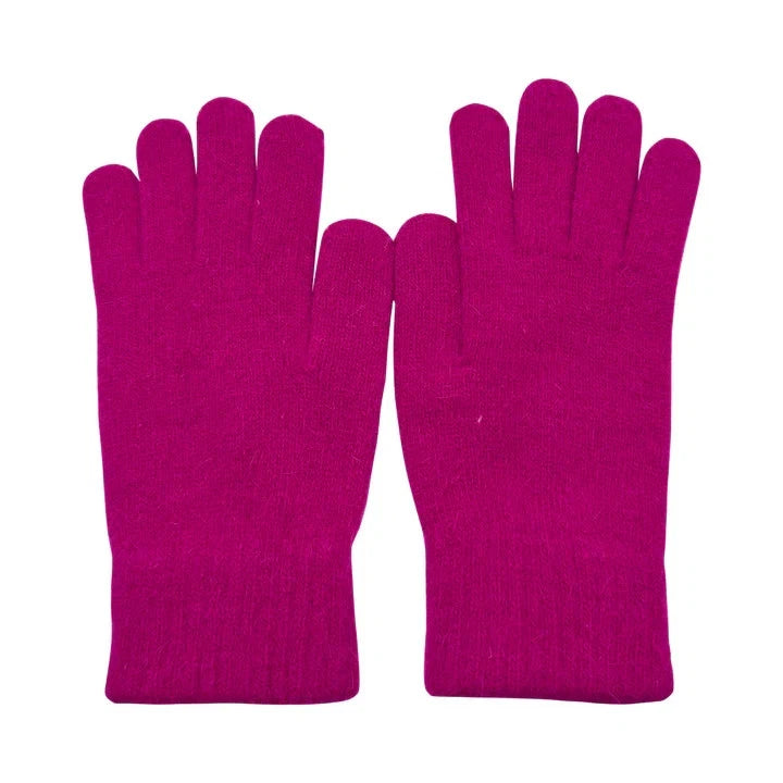 Women  Elegant Soft Plain Winter Gloves Thermal Warm Soft Fleece Lined Ladies Plain Knitted Gloves
