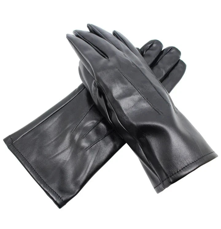 Women's Leather Gloves Winter Warm Soft Thermal Fleece Lined Driving Wrist Glove
