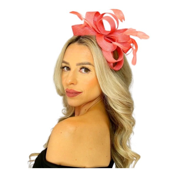 Elegant Looped Wedding Fascinator Clip/Headband Hat Ladies Day Races Royal Ascot UK