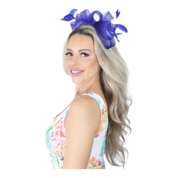 Womens Feather Looped Headband & Clip Fascinator Alice Band Ladies Day Wedding Royal Ascot