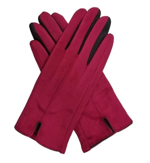 Women's Winter Gloves Fleece Faux Suede Gloves Ladies Warm Gloves Thermal Soft Lined Fashion Gloves