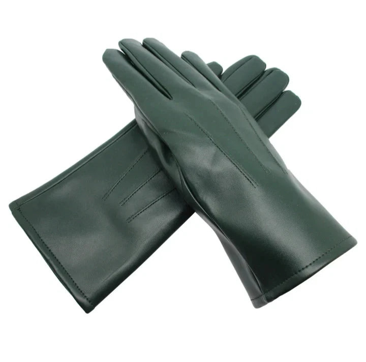 Women's Leather Gloves Winter Warm Soft Thermal Fleece Lined Driving Wrist Glove
