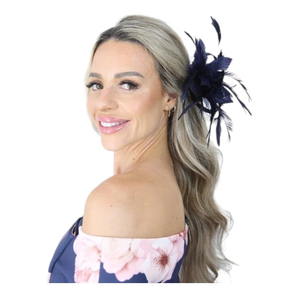 Elegant Small Flower Feathers Fascinator Hair Clip/Pin Ladies Day Wedding Party Prom Races Royal Ascot