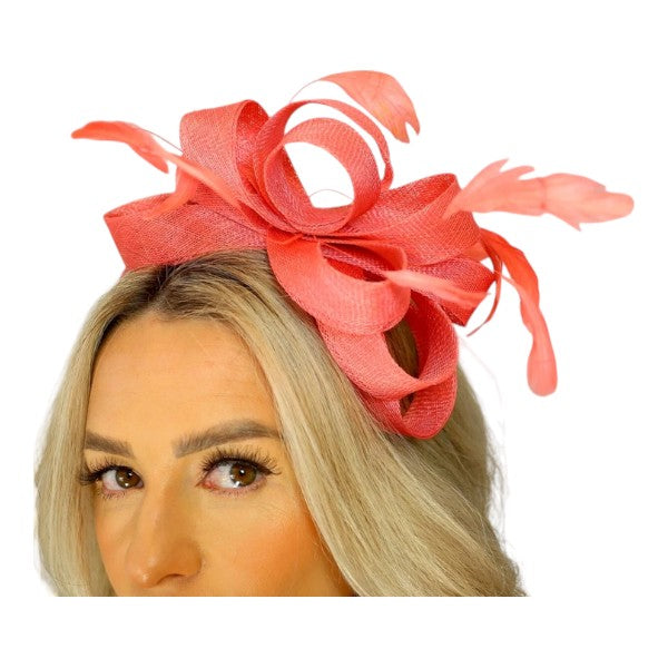 Elegant Looped Wedding Fascinator Clip/Headband Hat Ladies Day Races Royal Ascot UK