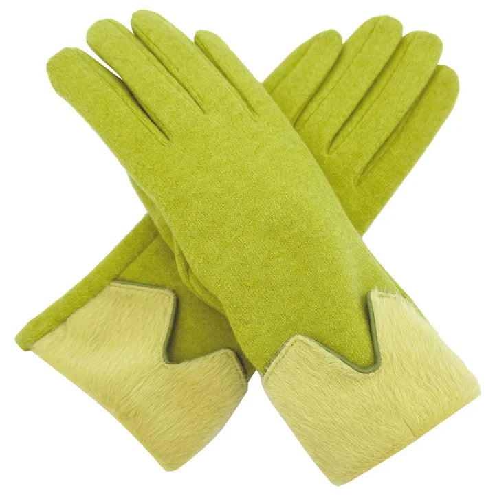 Women Plain Gloves Winter Warm Fleece Lined Ladies Faux Fur Wrist Fashion Gloves