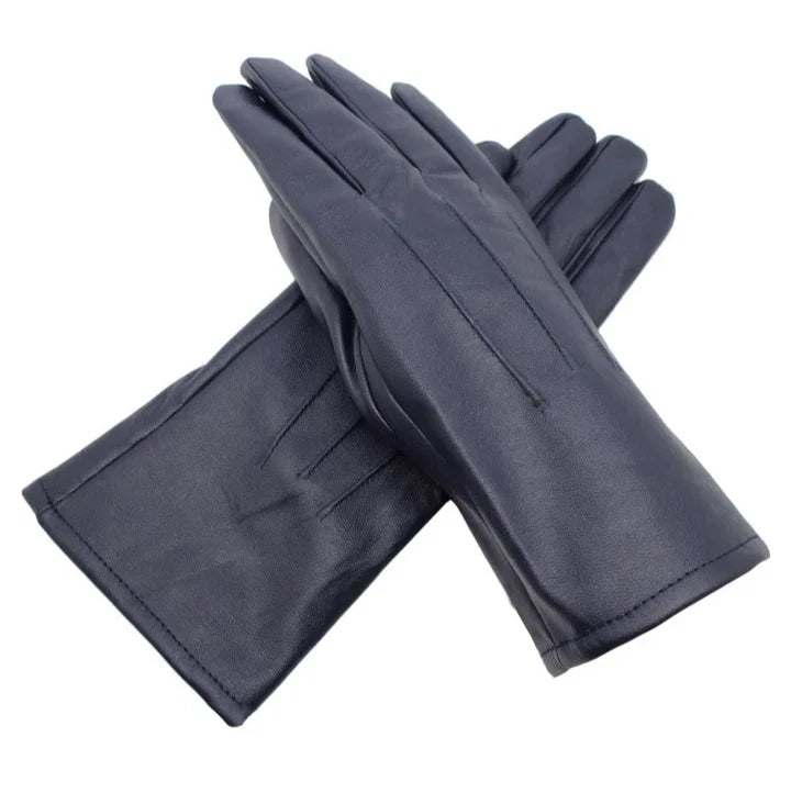 Women's Leather Gloves Winter Warm Soft Thermal Fleece Lined Driving Wrist Glove