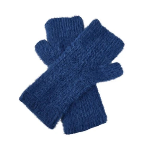 Unisex Women's Cashmere Blend Knitted Fingerless Gloves Winter Soft Wrist Warmers Gloves