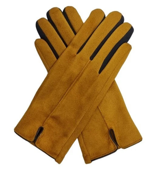 Women's Winter Gloves Fleece Faux Suede Gloves Ladies Warm Gloves Thermal Soft Lined Fashion Gloves