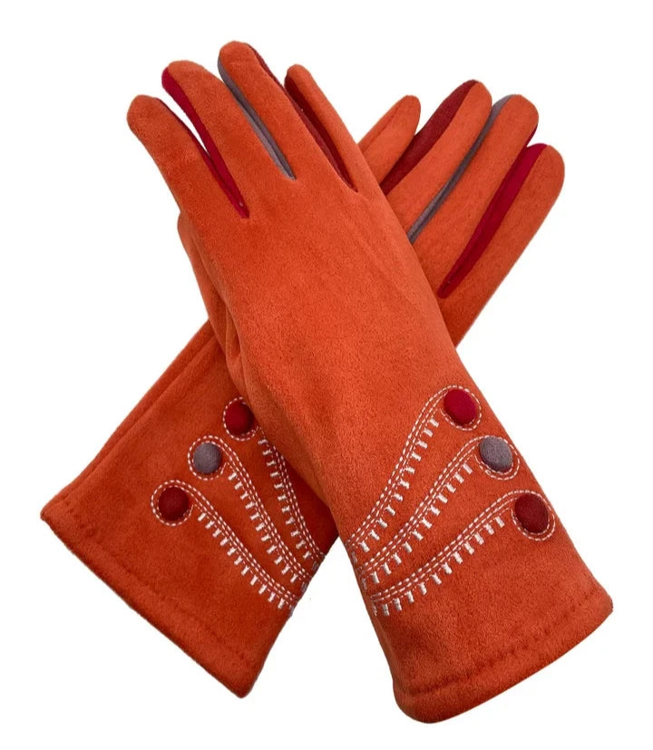 Women Fleece Lined Cosy Colourful Fashion Gloves Ladies Winter Warm Gloves Touch Screen