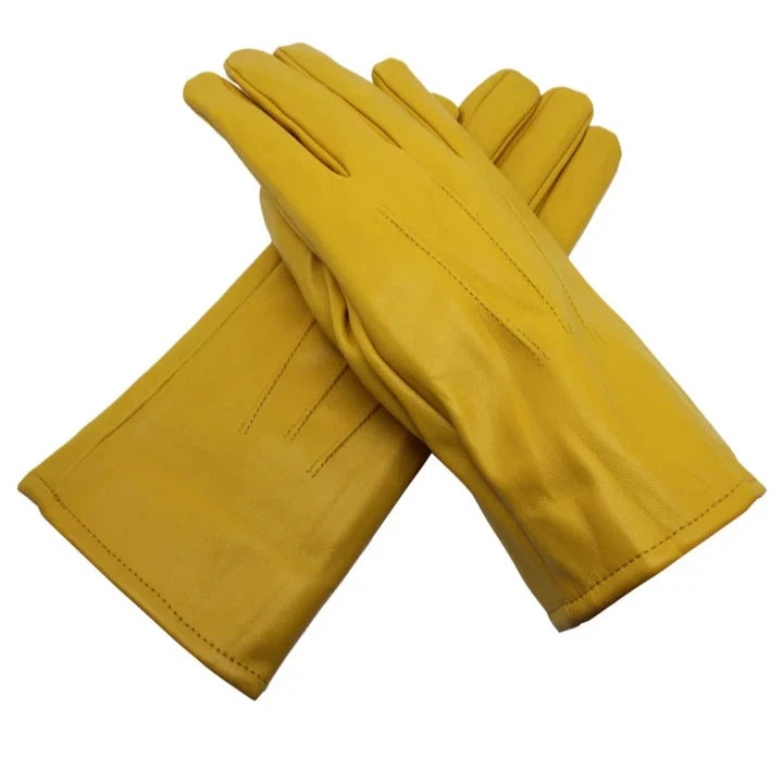 Women's Leather Gloves Winter Warm Soft Thermal Fleece Lined Driving Wrist Glove