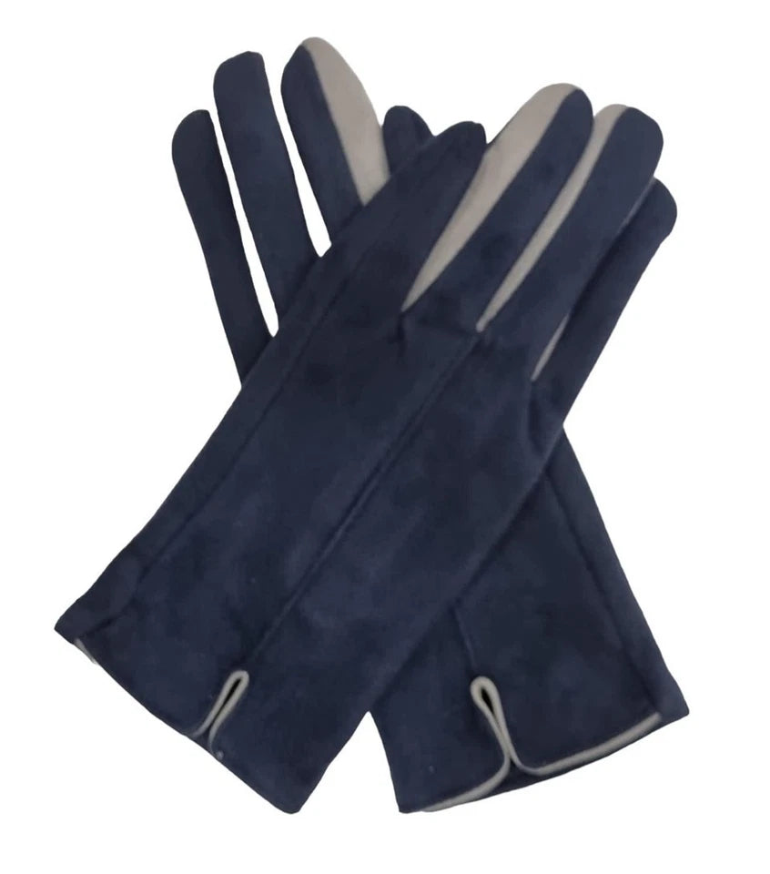 Women's Winter Gloves Fleece Faux Suede Gloves Ladies Warm Gloves Thermal Soft Lined Fashion Gloves