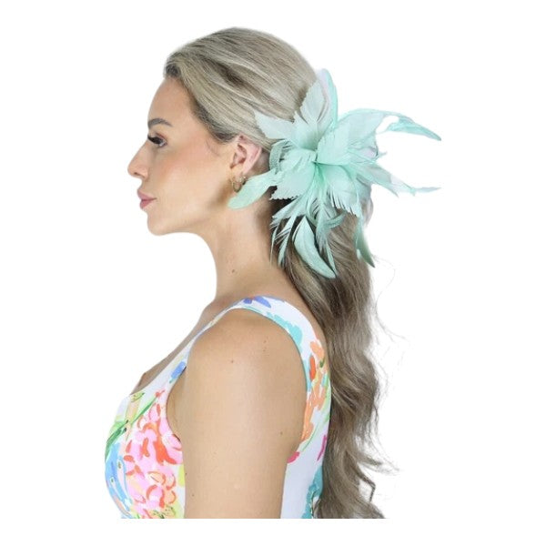 Elegant Small Flower Feathers Fascinator Hair Clip/Pin Ladies Day Wedding Party Prom Races Royal Ascot
