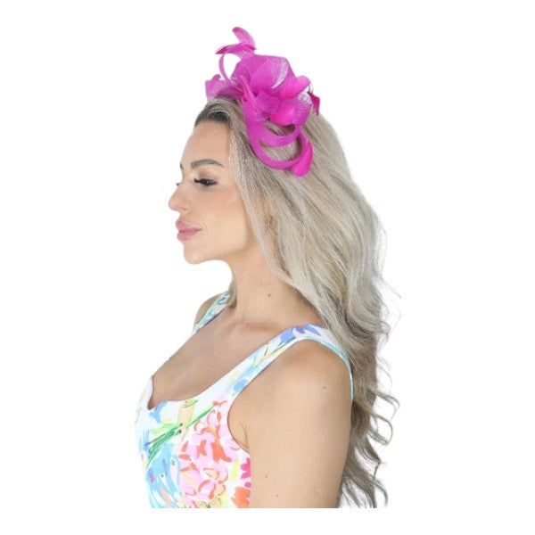 Womens Feather Looped Headband & Clip Fascinator Alice Band Ladies Day Wedding Royal Ascot