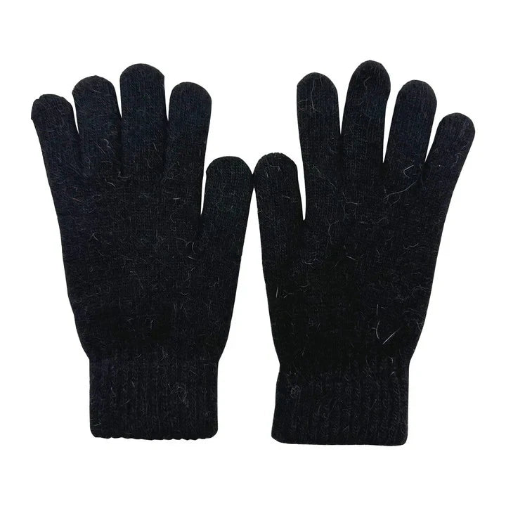 Women  Elegant Soft Plain Winter Gloves Thermal Warm Soft Fleece Lined Ladies Plain Knitted Gloves