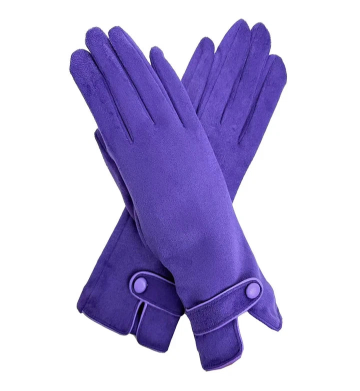 Ladies Women Winter Gloves Fleece Faux Suede Gloves Warm Thermal Gloves Soft Lined