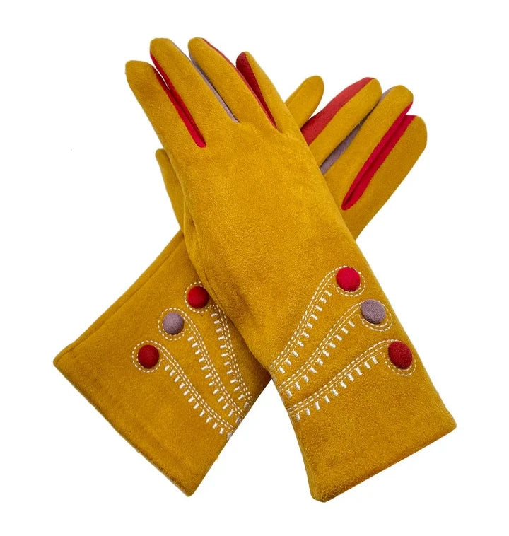 Women Fleece Lined Cosy Colourful Fashion Gloves Ladies Winter Warm Gloves Touch Screen