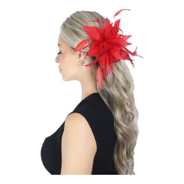 Elegant Small Flower Feathers Fascinator Hair Clip/Pin Ladies Day Wedding Party Prom Races Royal Ascot