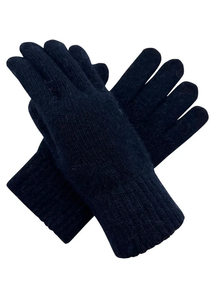 Women  Elegant Soft Plain Winter Gloves Thermal Warm Soft Fleece Lined Ladies Plain Knitted Gloves
