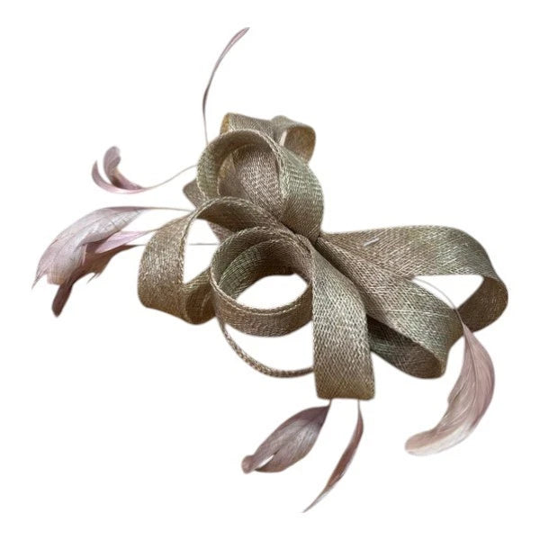 Elegant Looped Wedding Fascinator Clip/Headband Hat Ladies Day Races Royal Ascot UK