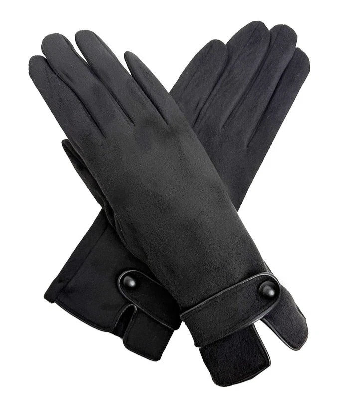 Ladies Women Winter Gloves Fleece Faux Suede Gloves Warm Thermal Gloves Soft Lined