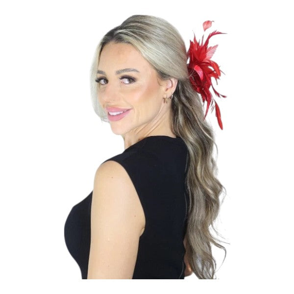 Elegant Small Flower Feathers Fascinator Hair Clip/Pin Ladies Day Wedding Party Prom Races Royal Ascot