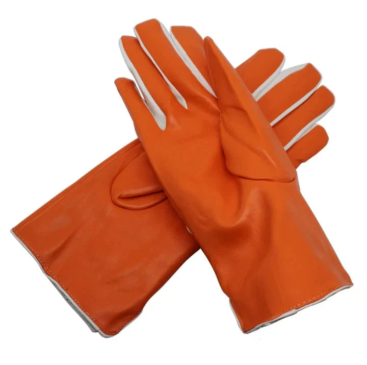 Women Winter Gloves Fleece Comfy Soft Leather Warm Thermal Lined Button Gloves