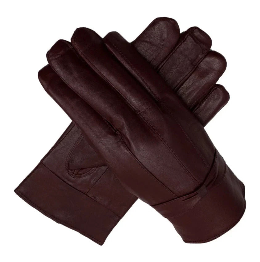 Ladies High Quality Genuine Leather Gloves Women Soft Fleece Fur Lined Winter Driving Warm Gloves UK