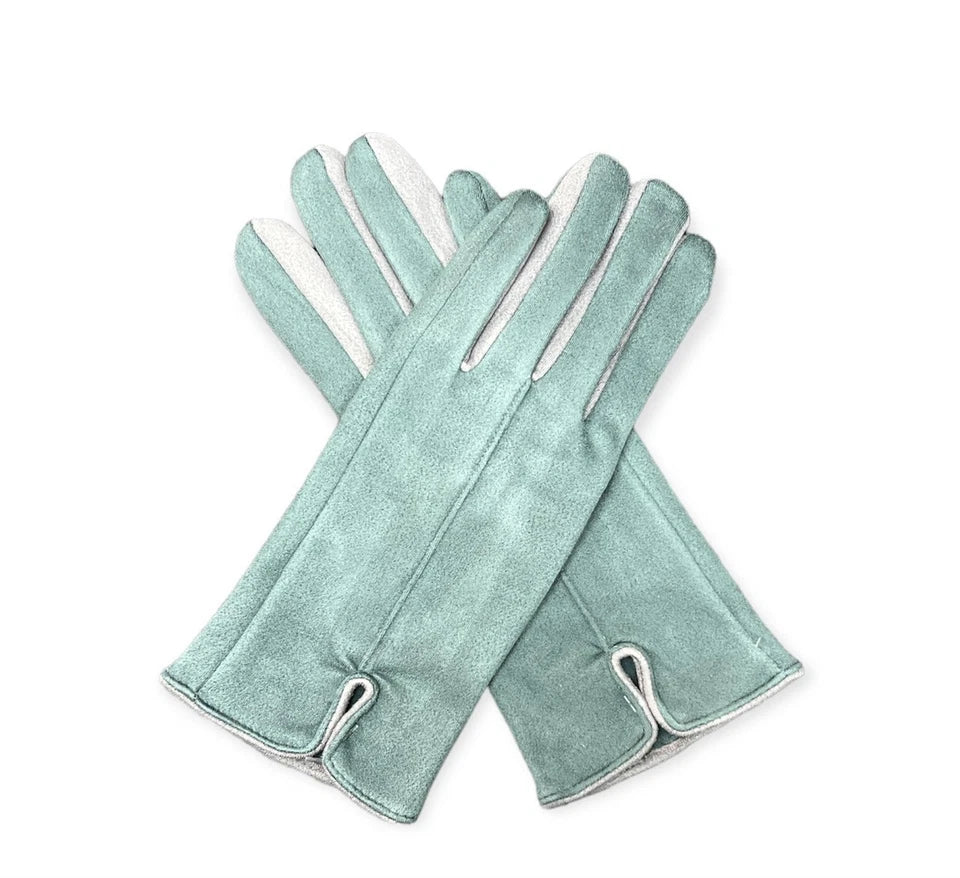 Women's Winter Gloves Fleece Faux Suede Gloves Ladies Warm Gloves Thermal Soft Lined Fashion Gloves