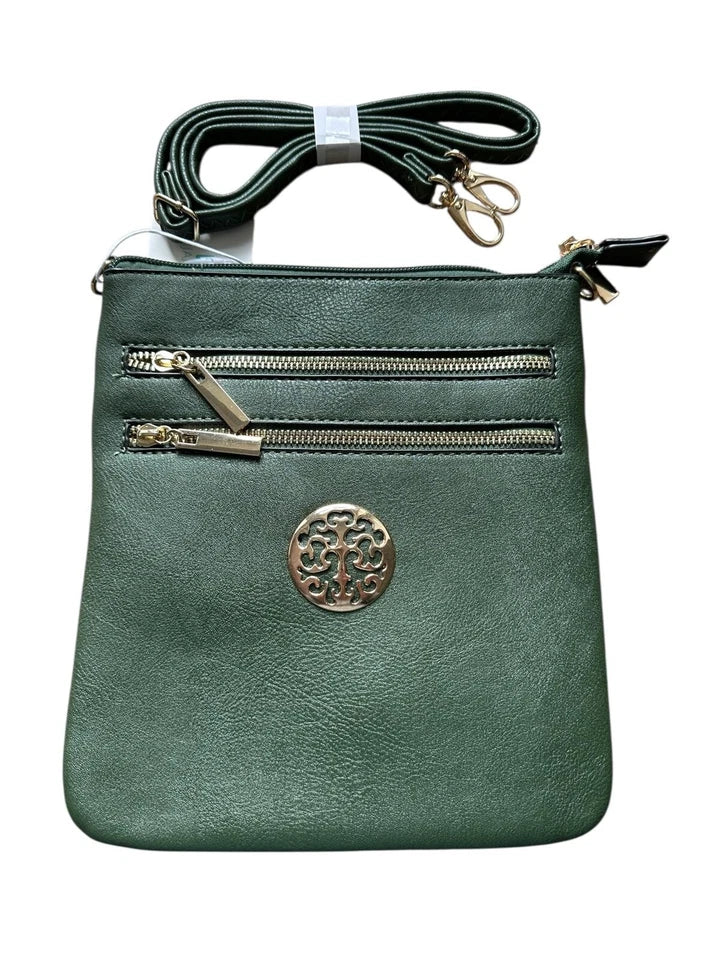 Women's Front Zipped Across Body Bag Messenger Bag Ladies Shoulder Over Bags Detachable Handbags