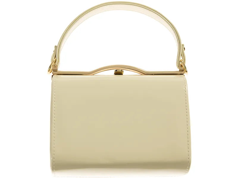 Patent Vintage Box Handbag Clutch Bag Top Handle Evening Bag For Women