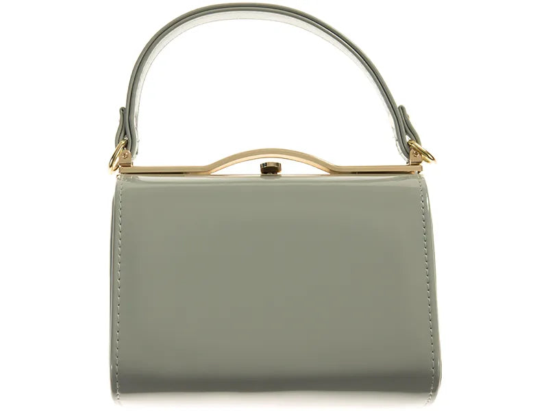 Patent Vintage Box Handbag Clutch Bag Top Handle Evening Bag For Women