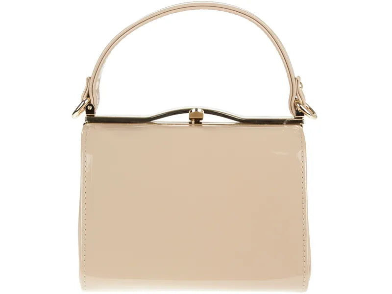 Patent Vintage Box Handbag Clutch Bag Top Handle Evening Bag For Women