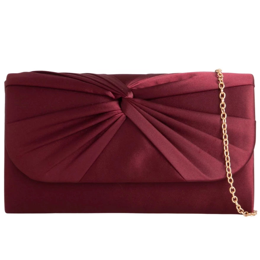 Satin Pleated Evening Prom Party Clutch Bag