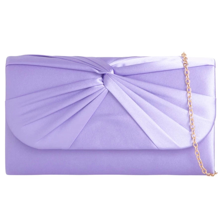 Satin Pleated Evening Prom Party Clutch Bag